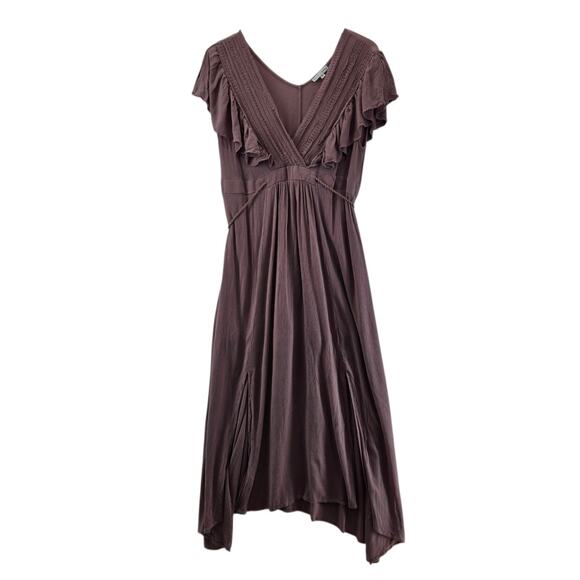 Baltic Born Jennifer Maxi Dress Womens XL Mauve Purple Pink Deep V-Neck - Picture 2 of 11